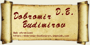 Dobromir Budimirov vizit kartica